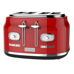 3glbvb86 Westinghouse Retro 4 Slice Toaster Red