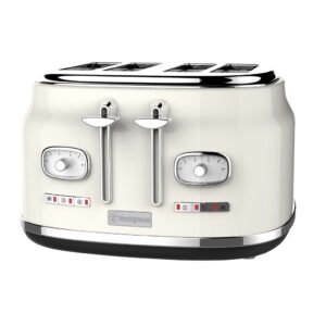 WKTT809_wh Westinghouse Retro 4 Slice Toaster White